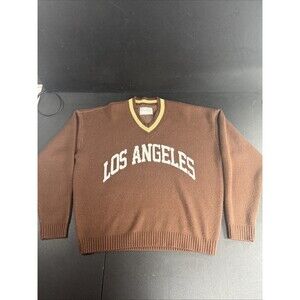 Pacsun Los Angeles Knitted Sweater Pull Over Oversized Medium Los Angeles Brown